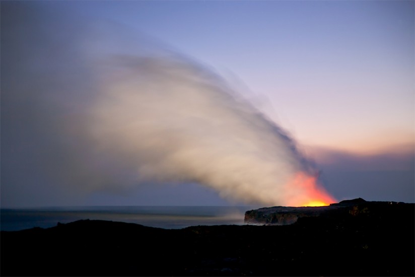 Lava Flow and Ocean, Pahoa, HI 2009 © David Ulrich